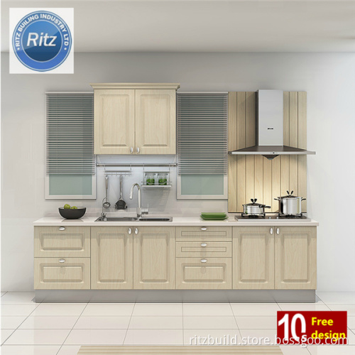Modular House Furniture Modern PVC Wood Kitchen Furniture